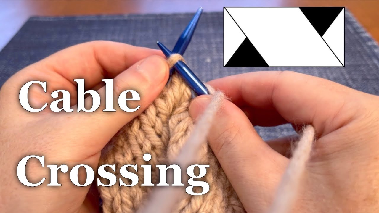 Cable crossing without a cable needle (Portuguese knitting style)
