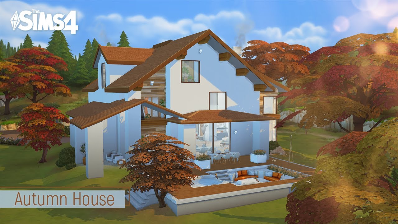 Autumn House, exterior design│No CC │Sims 4 Stop Motion Build