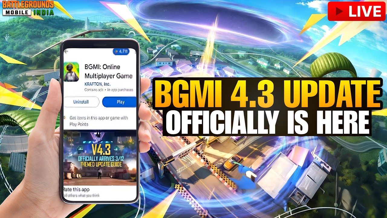 BGMI NEW UPDATE IS HERE😍PLAYING BGMI 4.3 UPDATE LIVE 😍  #bgmilive #bgmi