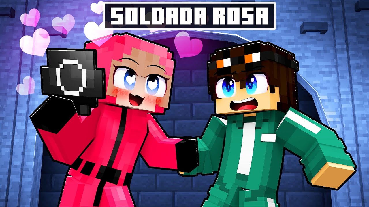 A SOLDADA ROSA se APAIXONOU por MIM no Minecrarft!