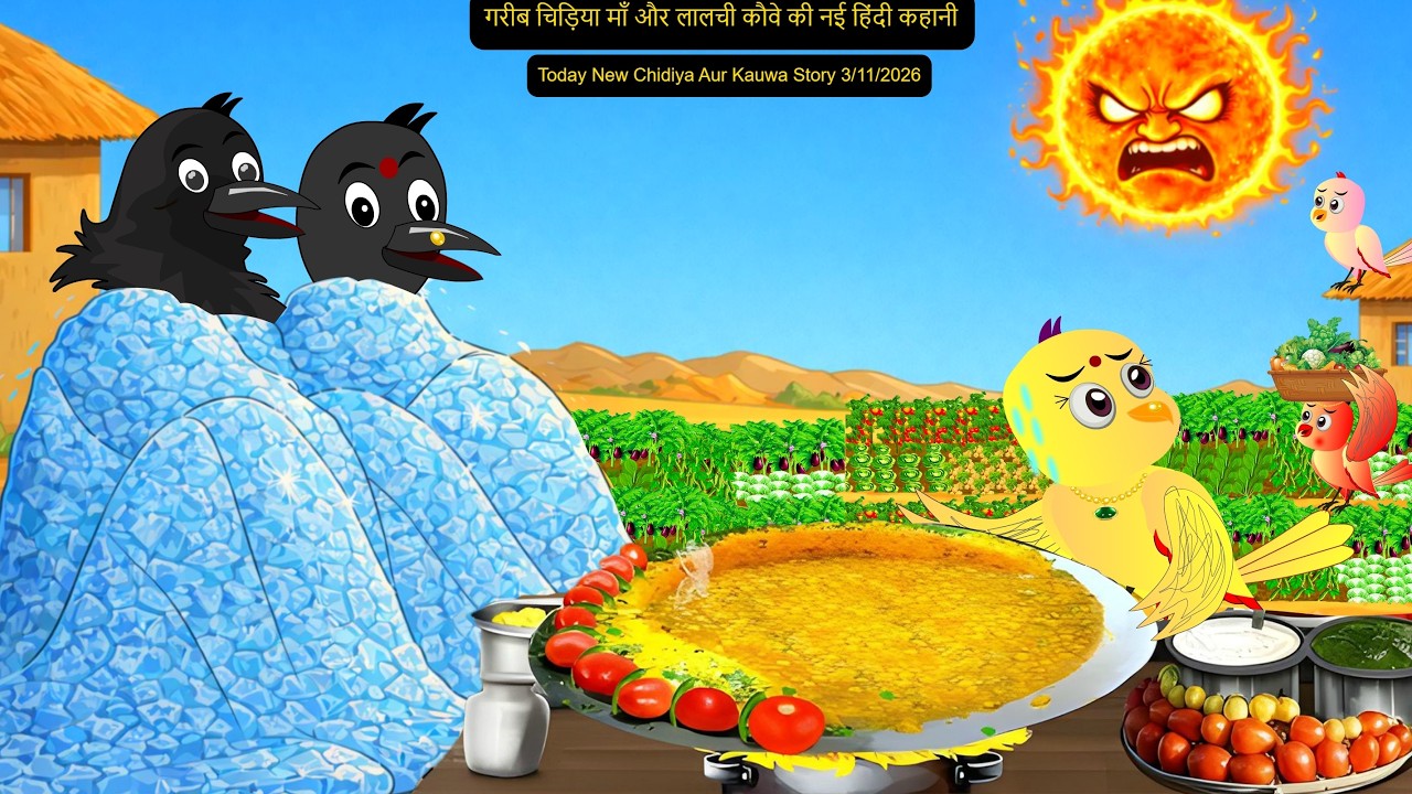 03-11-2026| Garmi Ka Kahar Ki Kahani | Rano Chidiya Wala Cartoon| New Chidiya Aur Kalo Kauwa Kahani