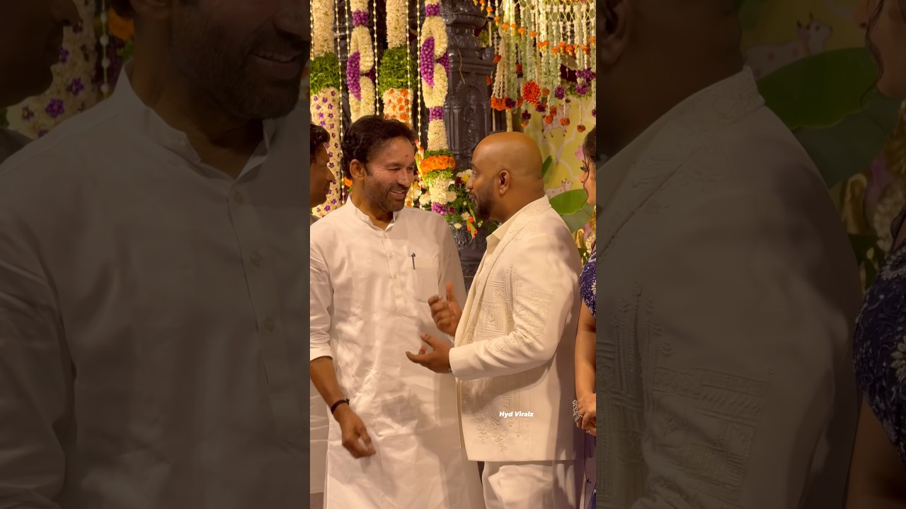 BJP kishan Reddy Spotted at PM Sai Wedding #kishanreddy #viral #video #politics #politician