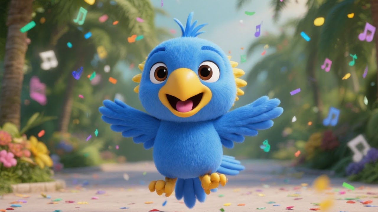 Papagei Blue 🦜 Lustiges Kinderlied auf Deutsch | Singen & Tanzen mit Blue | Deutsch lernen Lied