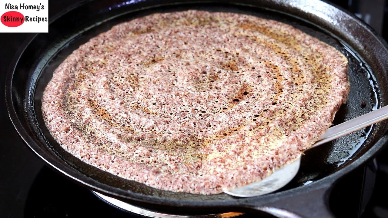 How To Make Ragi Dosa - Crispy Ragi Millet Dosa Recipe - Weight Loss Millet Recipes | Skinny Recipes
