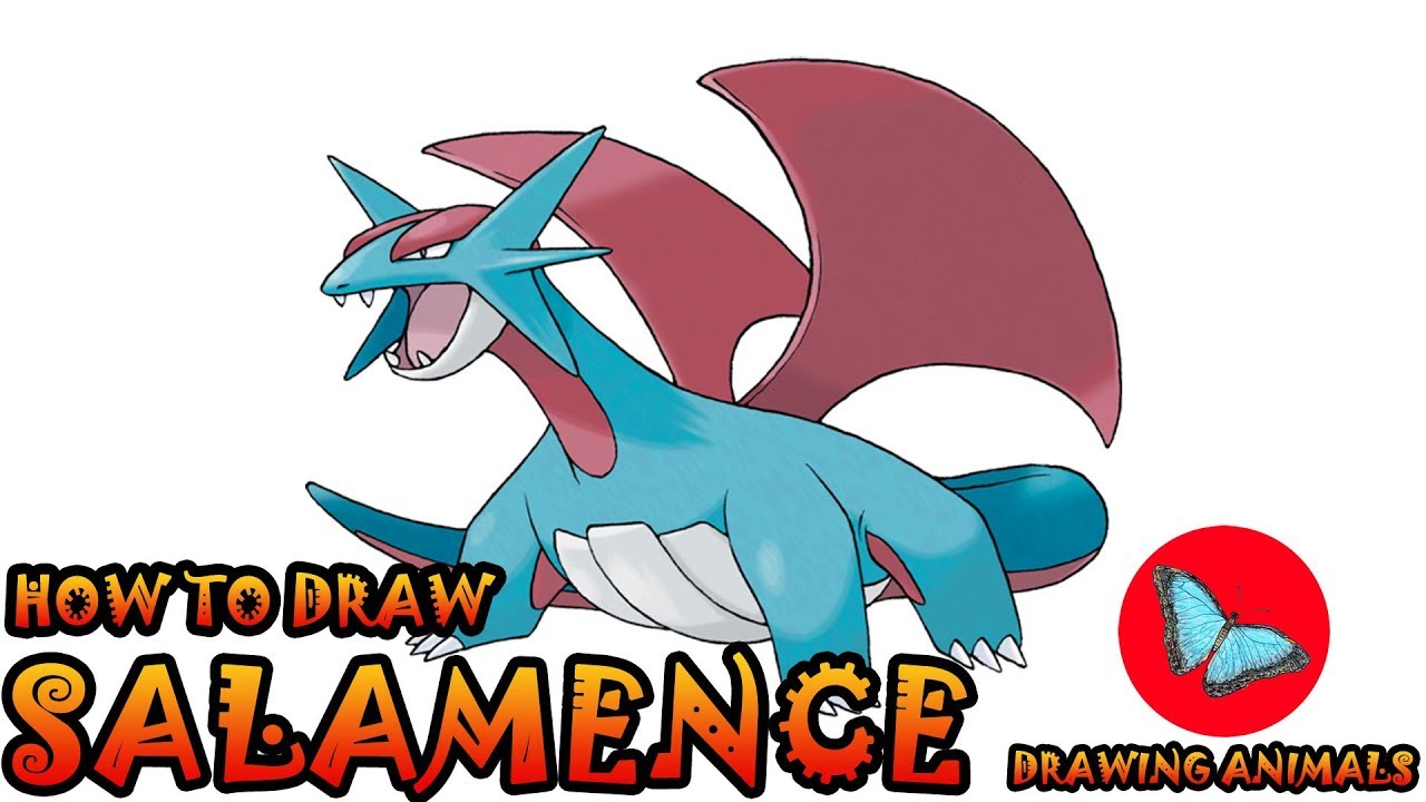 How To Draw Salamence Pokemon | Coloring and Drawing For Kids