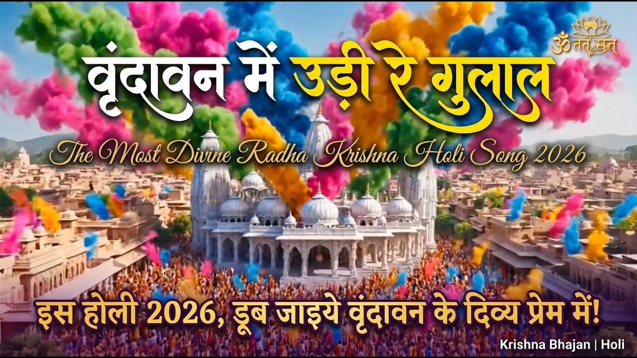 वृंदावन में उडी़ रे गुलाल | The Most Divine Radha Krishna Holi Song 2026 | Krishna Bhajan | Holi