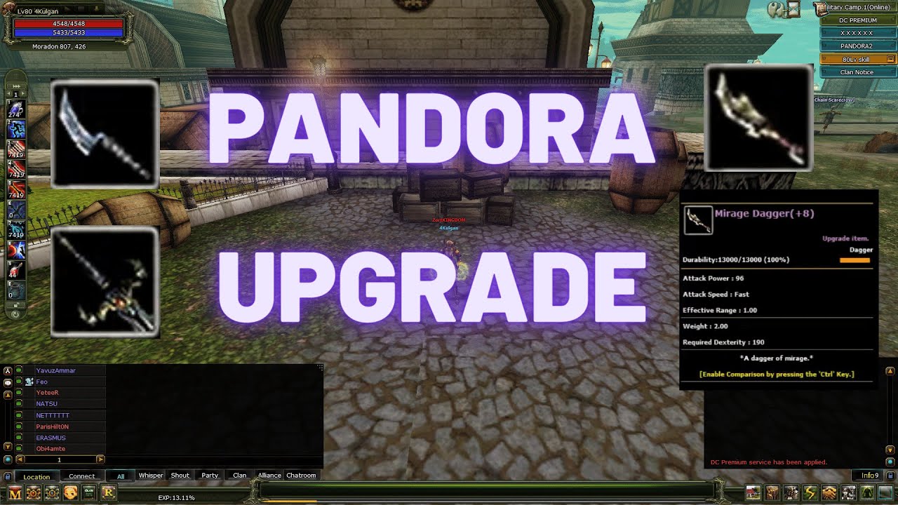 PANDORA UFAK ÇAPLI UPGRADEEEE
