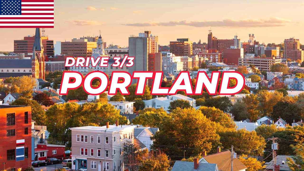 Portland Drive on a Beautiful Day Part 3/3, Maine 4K 60 FPS
