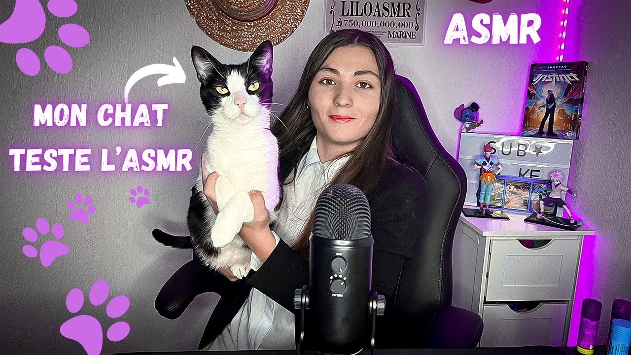 ASMR-FR  MON CHAT FAIT DE L'ASMR !