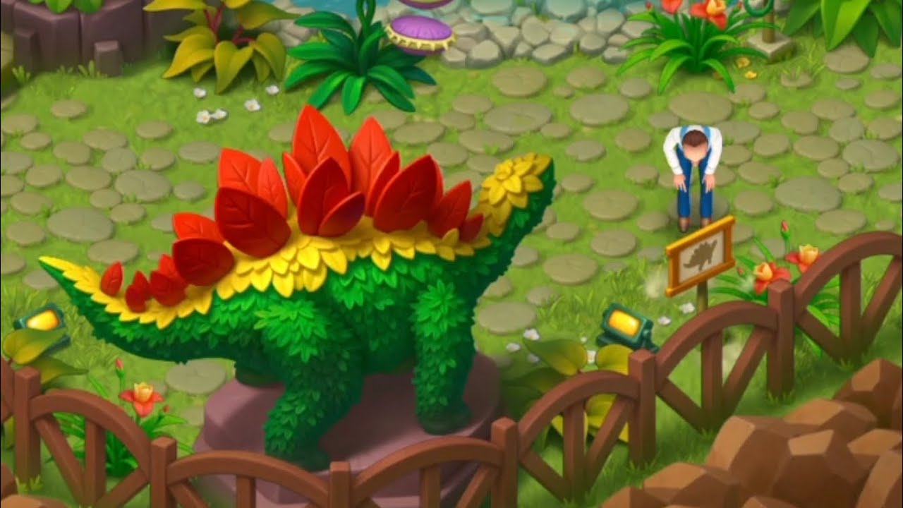 GardenScapes dinosaur park day 5 !! Signs for dino's and tortoise📋 !!