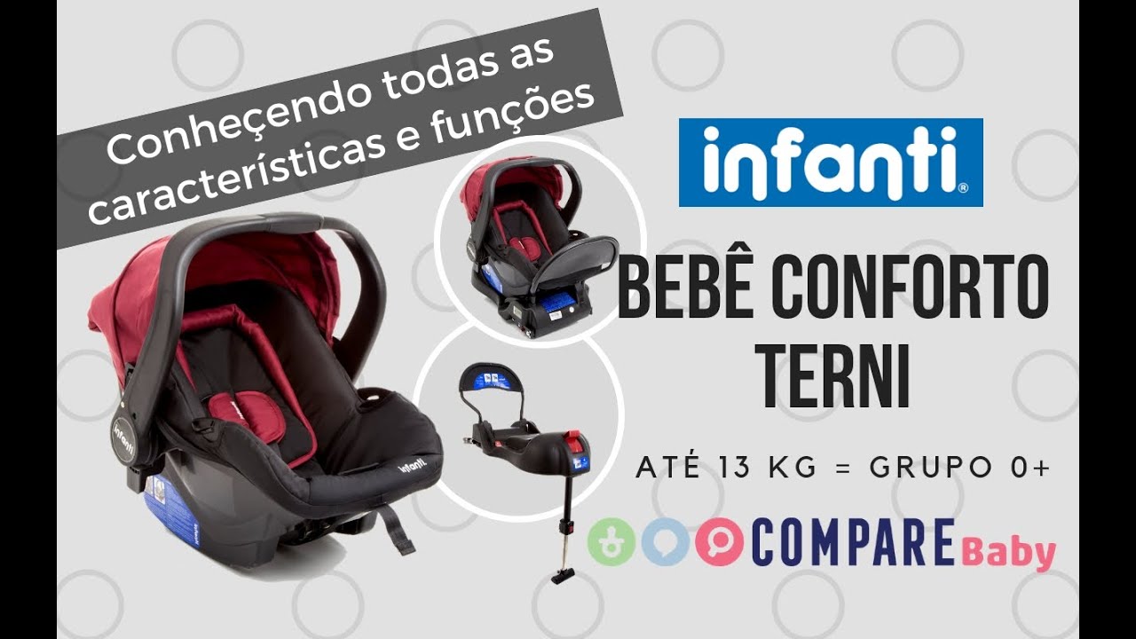 Bebê Conforto INFANTI Terni | Como ajustar o CINTO | Como tirar a CAPA | Como ajustar a BASE