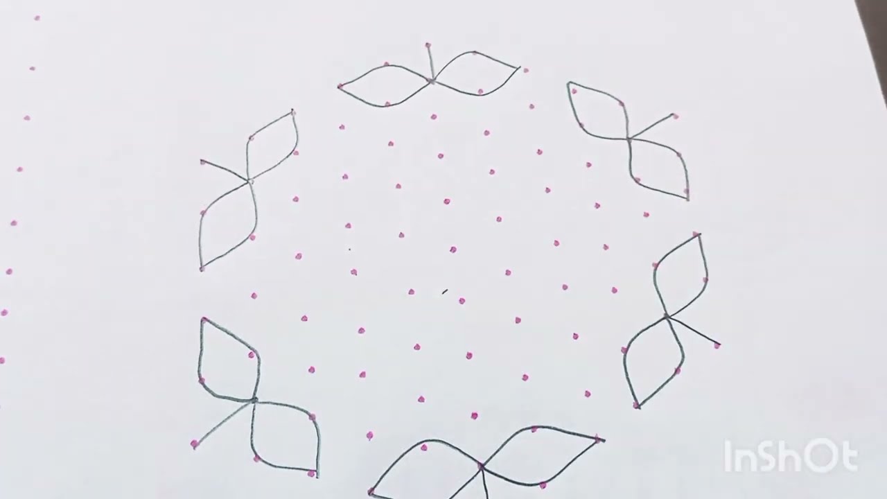 11*6: dots beautiful flowers rangoli 🌹🌹🌹 chukkala muggulu 🌺🌺🌺
