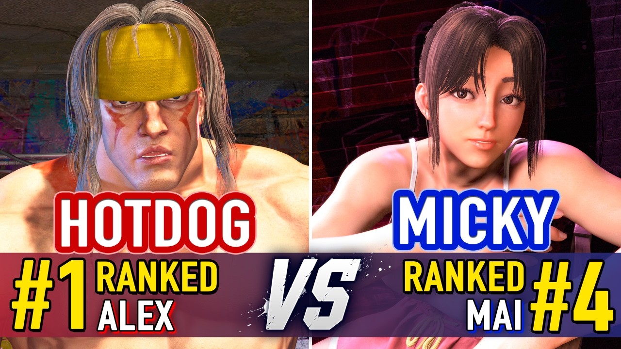 SF6 🤜 HOTDOG (#1 Ranked Alex) vs MICKY (#4 Ranked Mai) 🤛 SF6 High Level GameplaY