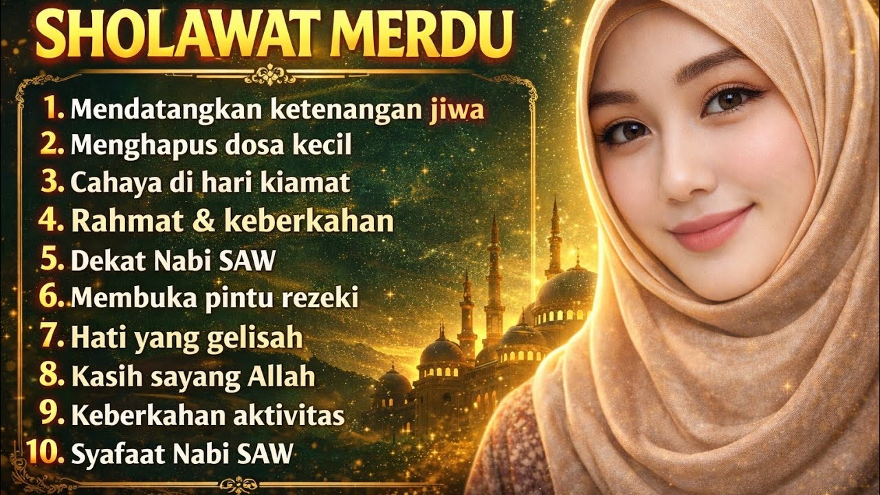 SHOLAWAT NABI MERDU, PENARIK REZEKI 2025 PALING SAKTI, SHOLAWAT JIBRIL PENYEJUK