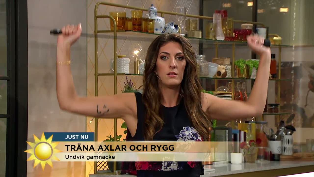 Träna axlar, nacke och rygg - Nyhetsmorgon (TV4)