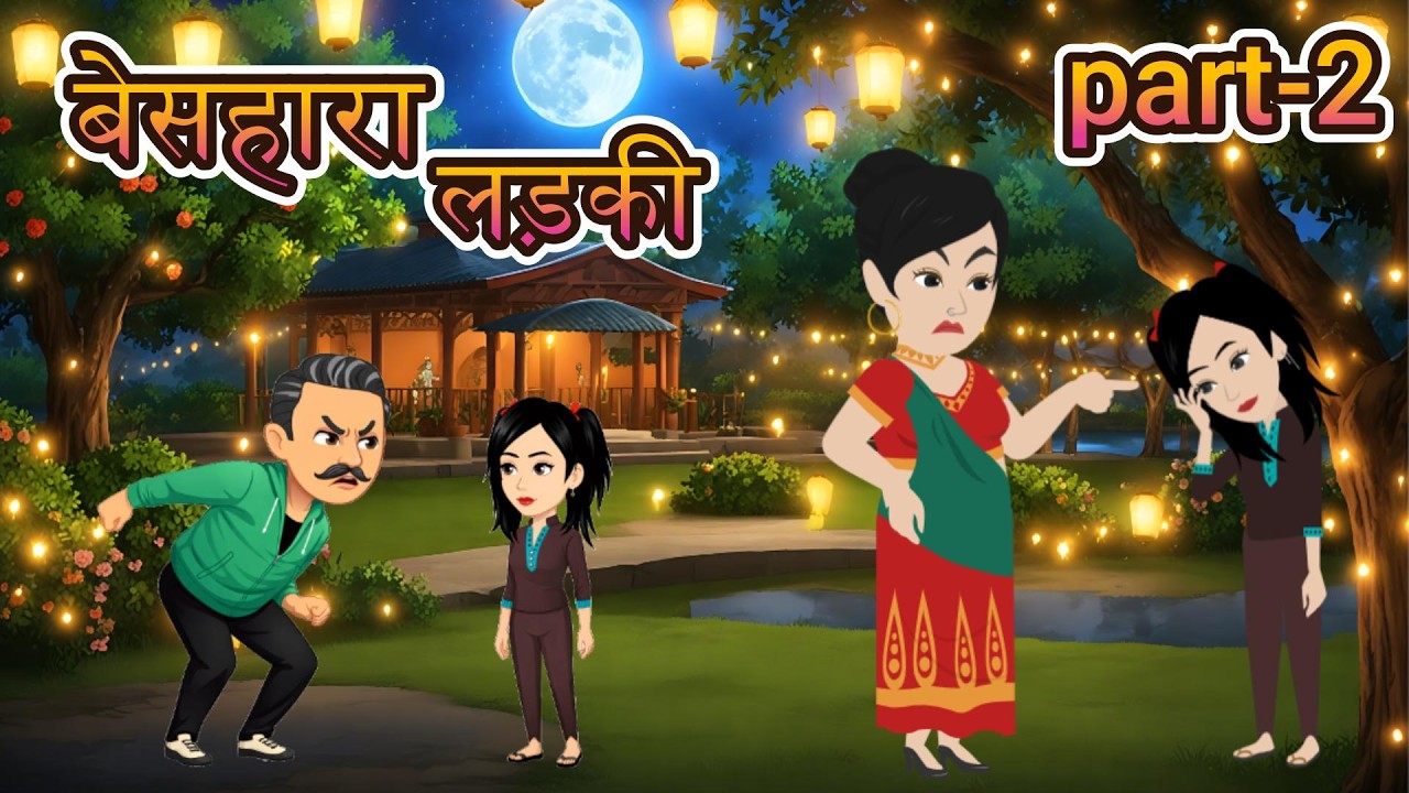 बेसहारा लड़की  part-2 | Besahara  Ladki | Moral Hindi Kahani | Animation Kahani | Cartoon Story |