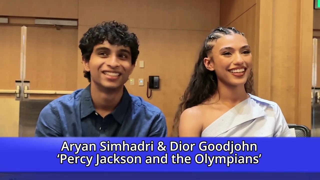 'Percy Jackson' Aryan Simhadri & Dior Goodjohn Interview, Season 2 #percyjacksonandtheolympians