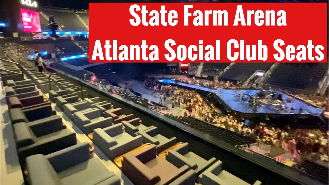 State Farm Arena Atlanta Social Club Seats Tour of Lounge Area Free Food, Drink See Views from Seats
