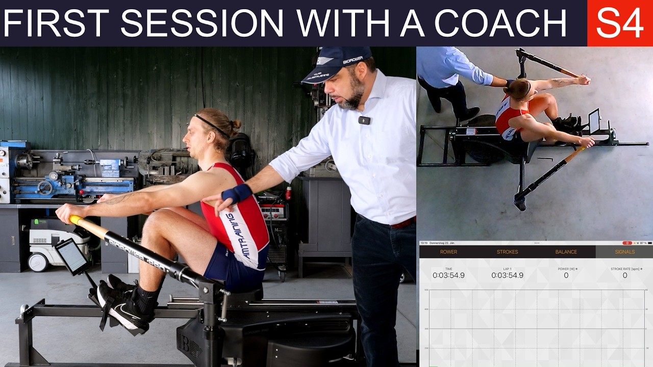 When a high performance rowing coach teaches a beginner how to row