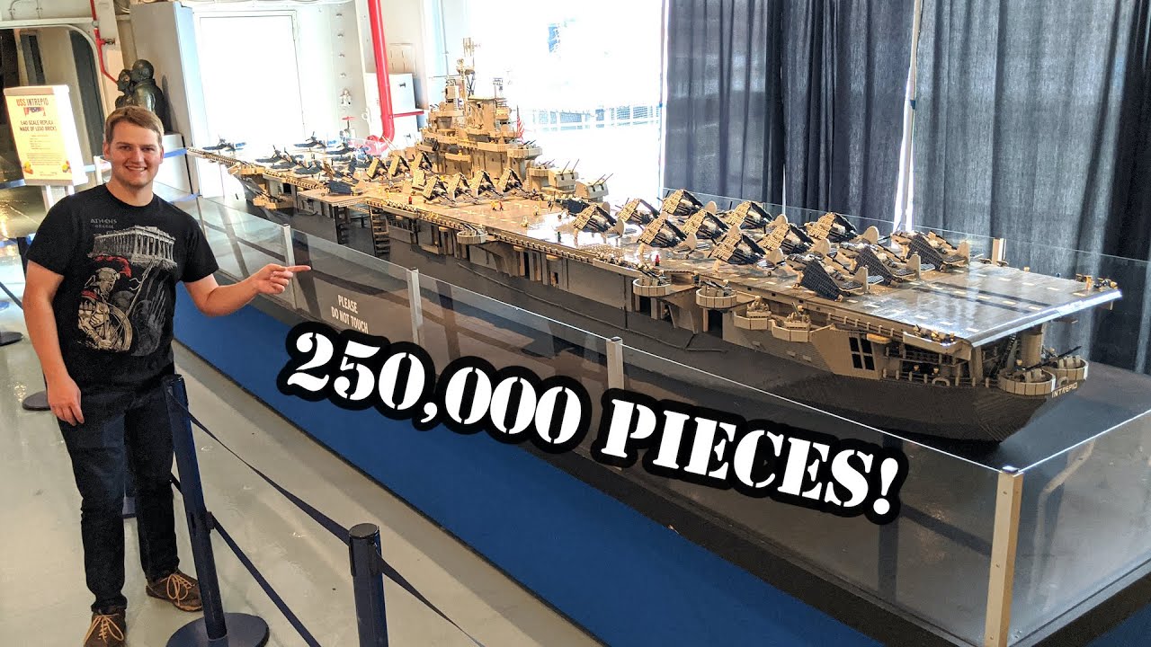 Giant LEGO USS Intrepid WWII Aircraft Carrier &ndash; 22 Feet Long!