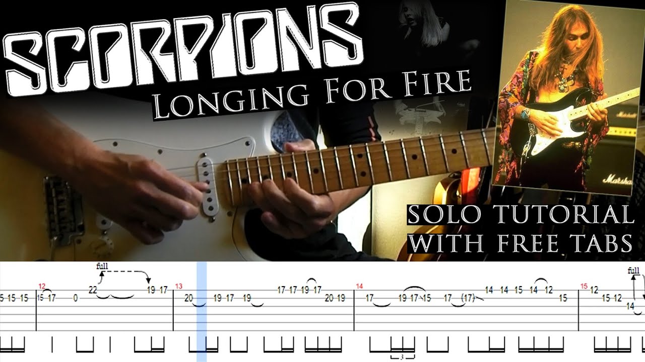 Scorpions - Longing For Fire first guitar solo lesson (with tablatures and backing tracks)