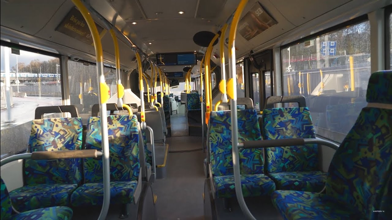 Sweden, Stockholm, bus 75 ride from Hötorget to Ropsten