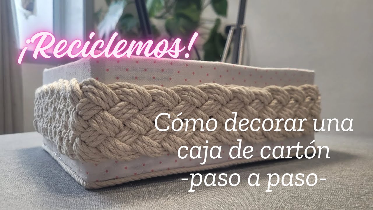 Caja decorada con tejido macramé - Sandra Villar Garden & Home