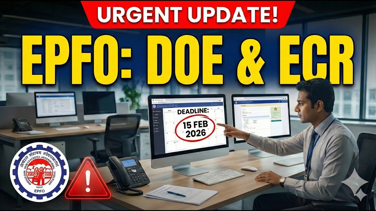 EPFO Notice Alert ⚠️ | DOE Update & Pending ECR Filing Process | Last Date 15 Feb 2026
