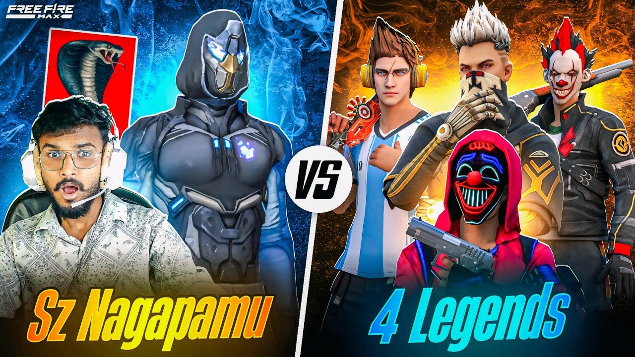 Sz NAGUPAMU ⚡ VS 4LEGENDS🥵|| GOD LEVEL REACTION ☠️||@SANZO-007@TeamPepsiGamingTPG