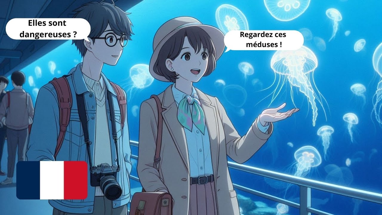 Learn French with Dialogues | At the Aquarium & Marine Life (A1-A2)