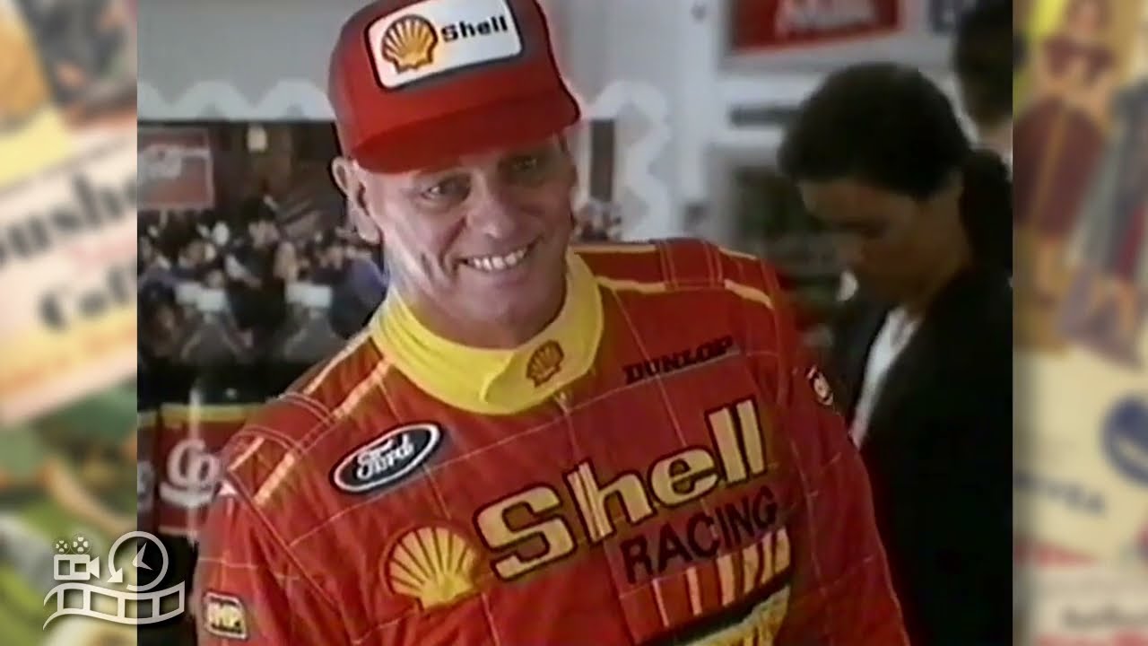 Shell Shop Sock for Barry Dick Johnson Barry Sheene 1990s Advertisement Australia Commercial Ad