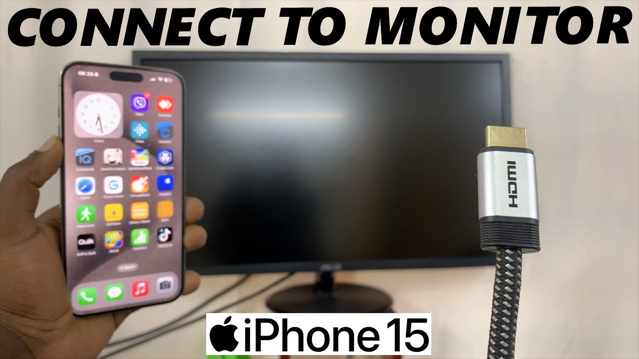 How To Connect iPhone 15 & iPhone 15 Pro To Monitor via HDMI Cable