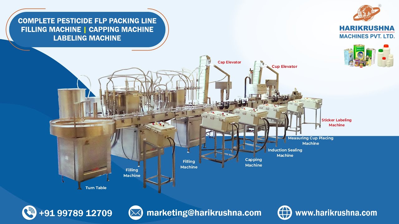 Complete Pesticide Line with Filling, Capping and Labeling Machine