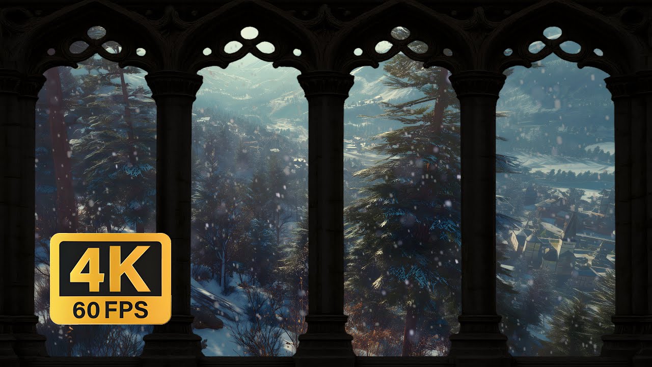 Gloom Altar | 4K The Black Watch – Snow Ambience for Sleep & Study