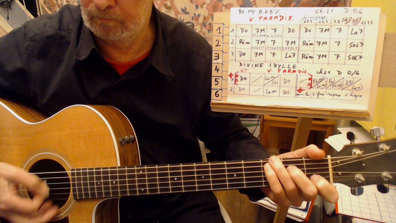 BY MY BABY ET DIVINE IDYLLE DE VANESSA PARADIS  // ACCORDS GUITARE /QSQS 2 /CH21/D:1/4 .