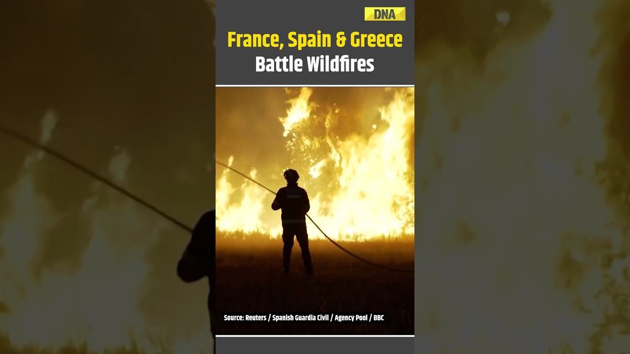 France, Spain & Greece Fight Raging Wildfires As Europe Swelters Under Extreme Heat | World News