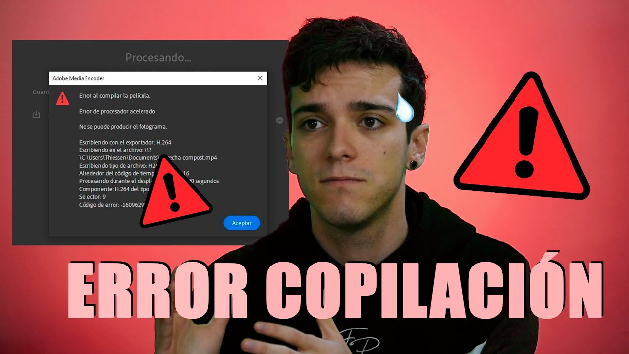 Soluci&oacute;n error de copilaci&oacute;n / procesado acelerado Premiere