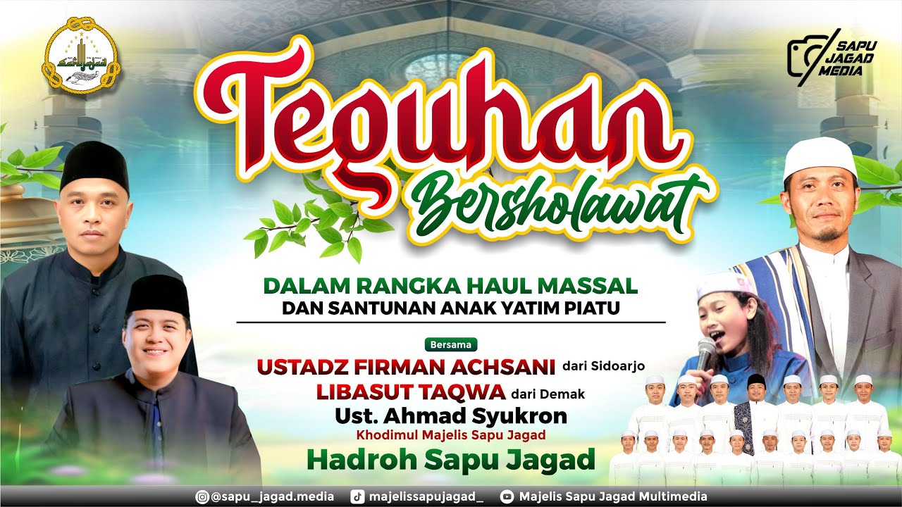 TEGUHAN BERSHOLAWAT//Haul Massal & Santunan Anak Yatim Piatu Mushola NURUL IMAN//Teguhan,21Juli 2025