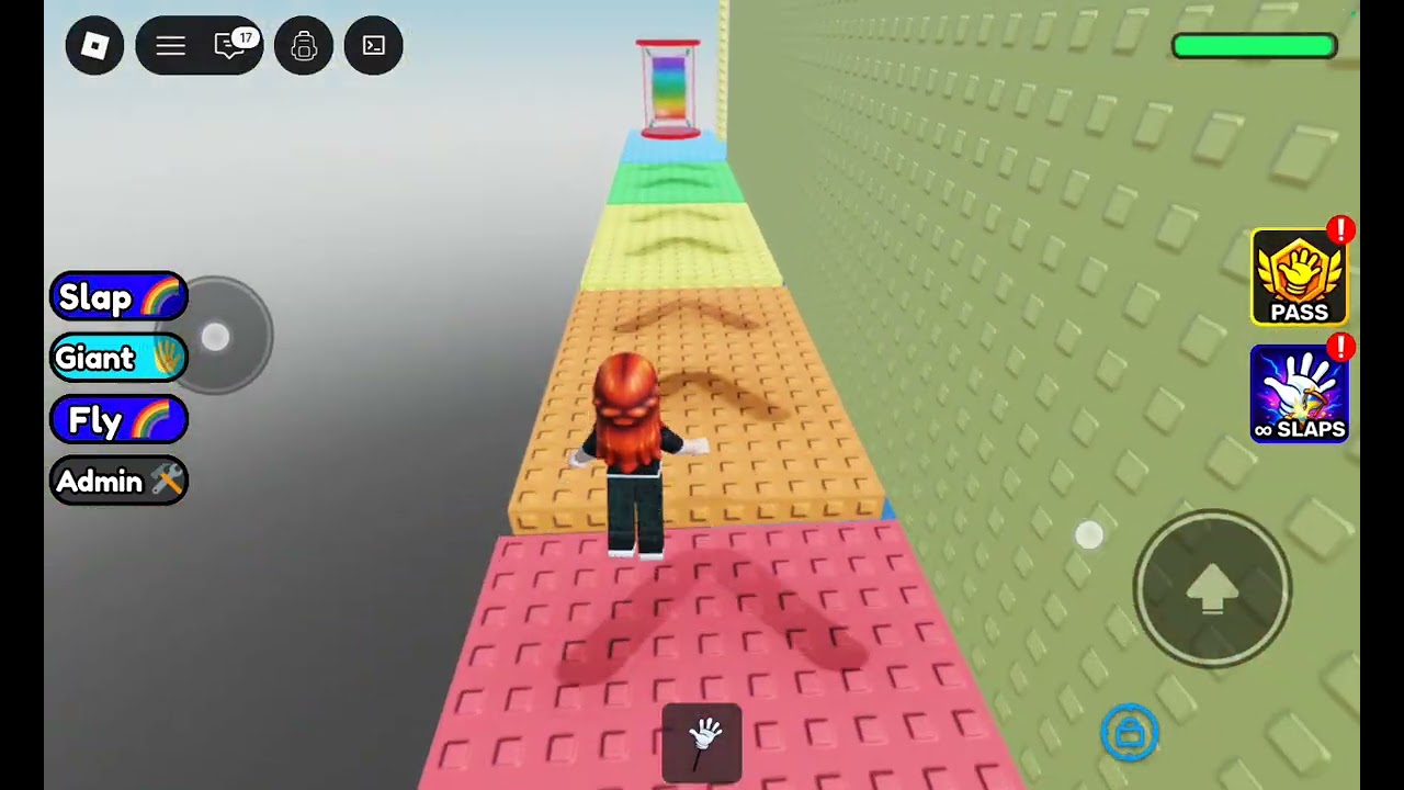 Doing slap tower in roblox before my battry run out to 0 🥲