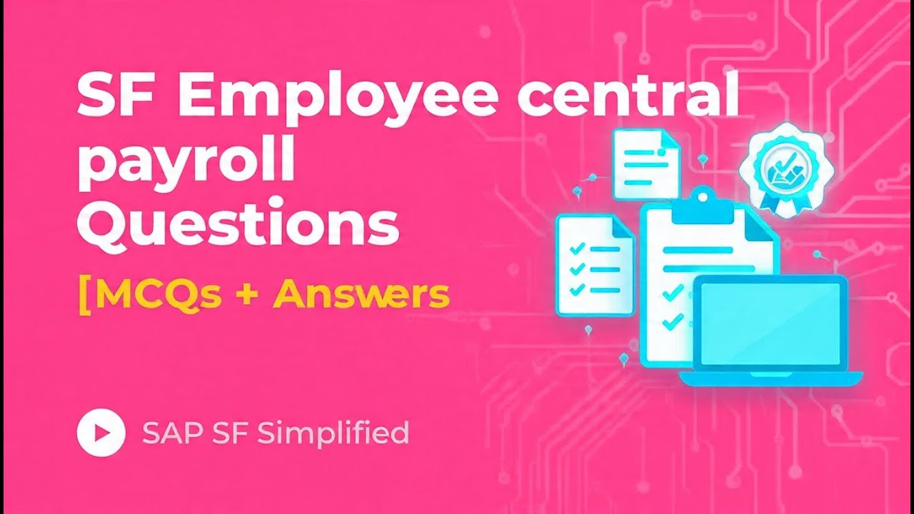 SAP SF Employee Central Payroll Certification | C_HRHPC_2505 | SAP Certification Exam