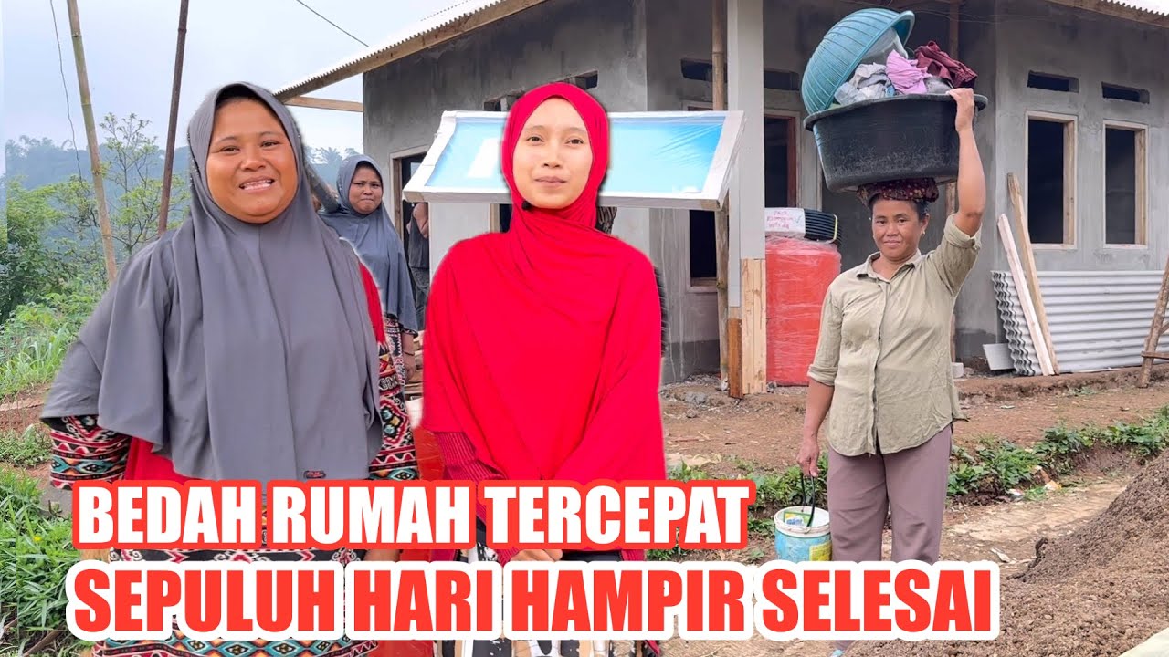 MASYA ALLAH - 10 HARI BEDAH RUMAH BU ANIS ATAP PELAPON SUDAH TERPASANG PERALATAN BUAT AIR SUDAH SIAP