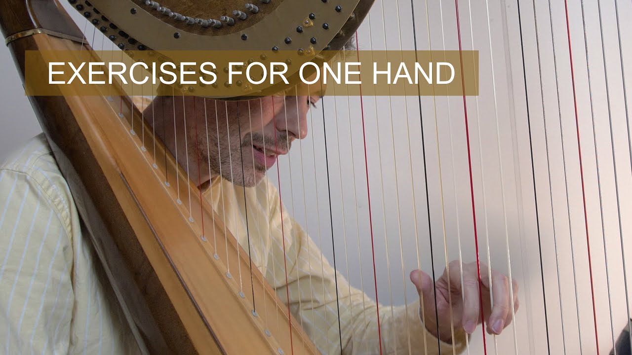 Left handed/one handed exercises on the harp - Harp Tuesday ep. 256