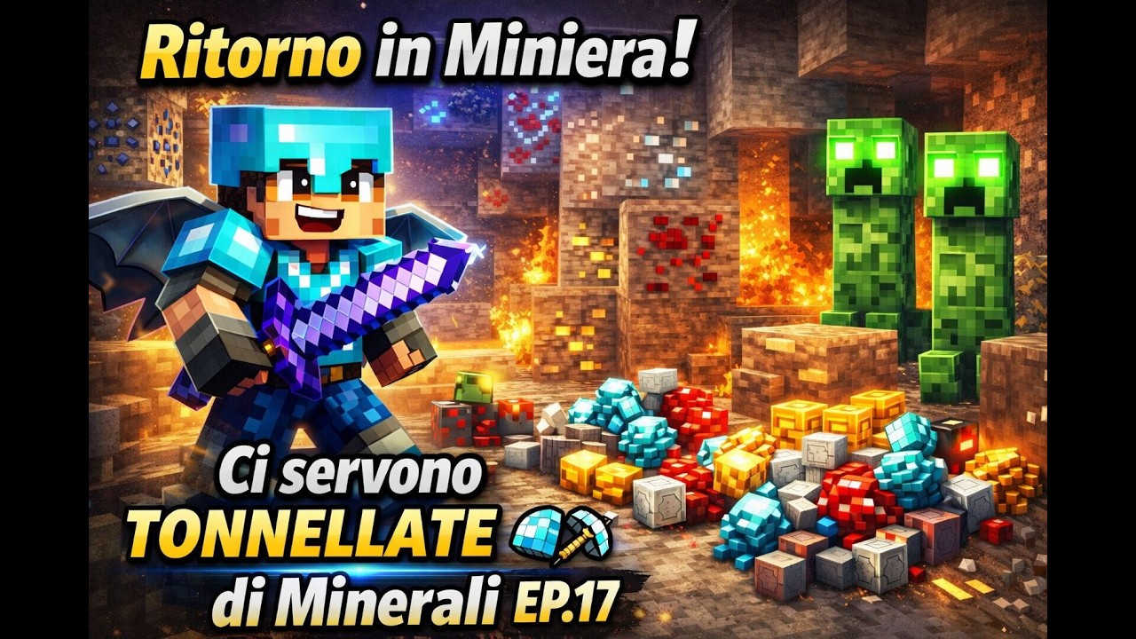 Ritorno in Miniera! Ci servono TONNELLATE di Minerali | Minecraft Survival NON Chill #17