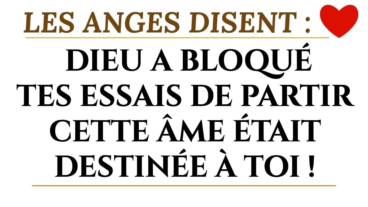 CE N’ÉTAIT PAS UN HASARD : LES ANGES ONT EMPÊCHÉ TA SÉPARATION, CET AMOUR EST DIVIN !