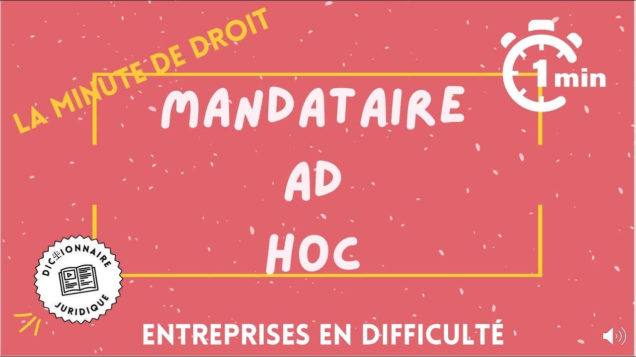 Qu'est-ce qu'un mandataire ad hoc ? La minute de droit ⏱️