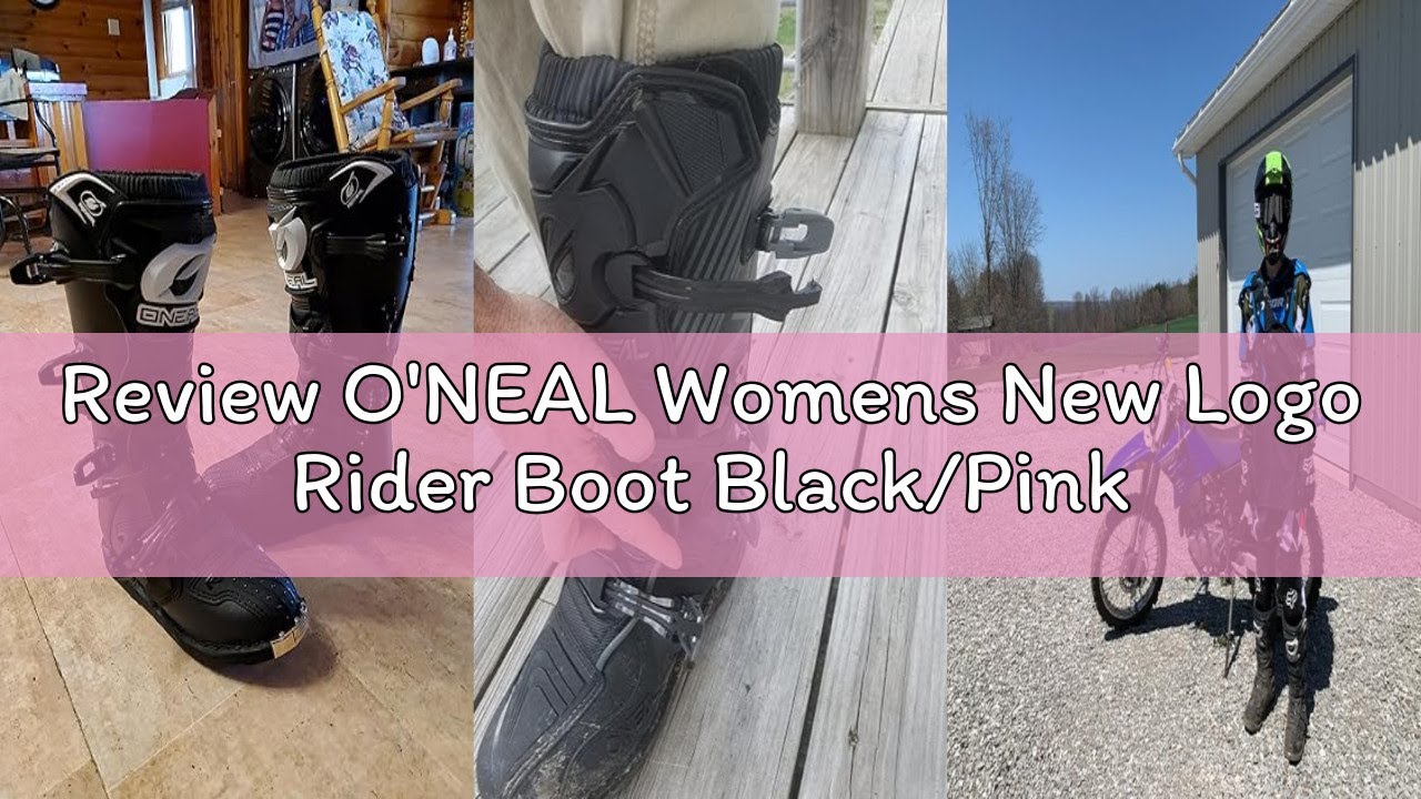 Review O'NEAL Womens New Logo Rider Boot Black/Pink
