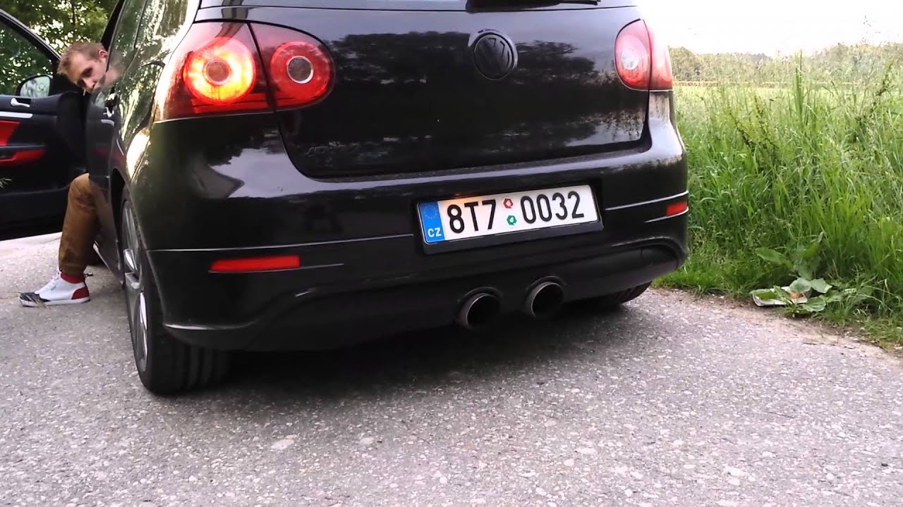 Golf V R32 Milltek non resonated exhaust sound