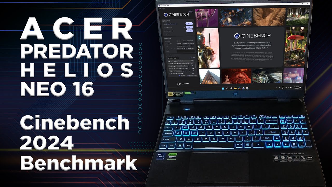 Acer Predator Helios Neo 16 Cinebench 2024 Benchmark Test | Cinebench 2024 Benchmark