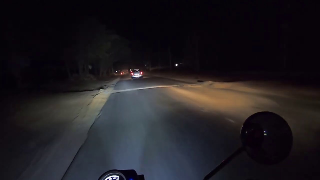 Honda CB 350 | Maddog Aux Lights | Night Performance on Dark Roads