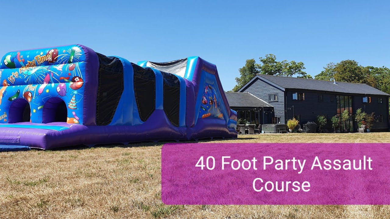 40 Foot Party Assault Course - Castle Capers - Set up
